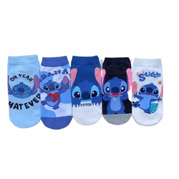 5 Pairs Stitch Cartoon Ankle Socks - Cute Lilo &amp; Stitch Designs