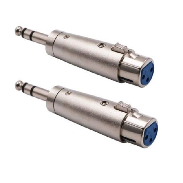Female XLR 3pin To Jack Plug 6.35mm Audio Adapter