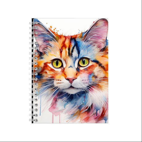 CAT WATERCOLOR CAT 2 A5 Notebook Gift Idea Notepad 227