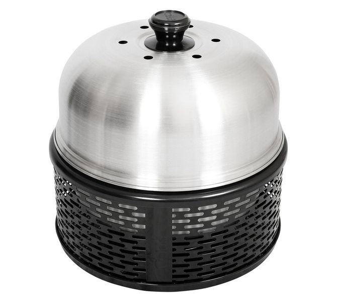 Black Portable Grill - All-in-One Charcoal BBQ and Smoker
