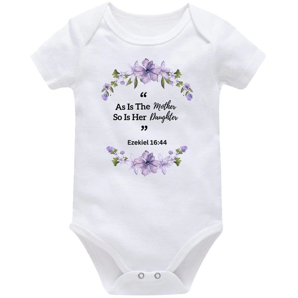 Hip Seat Mom Ezekiel 16:44 Mother's Day Baby Vest Bodysuit Onesie