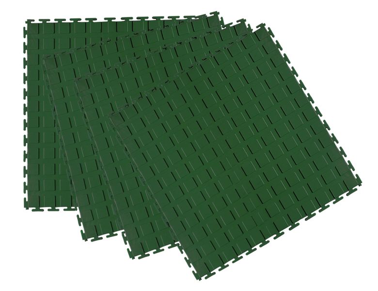 Dark Green PVC Interlocking Floor Mats 1SQM = 4 Tiles