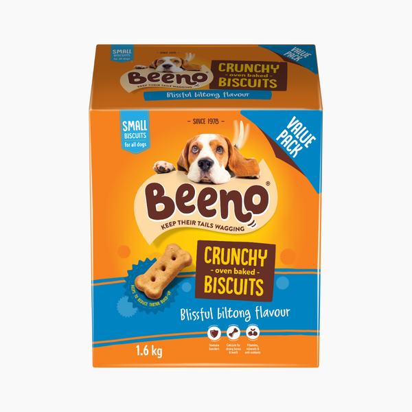 Beeno Small Dog Biscuit Treats Biltong Flavour 1.6kg