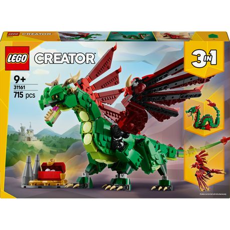 LEGO® Creator 3in1 Medieval Dragon Creature Toy Playset 31161 Image