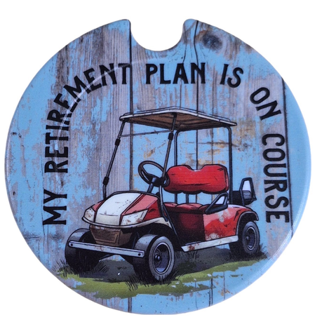 My Retirement Plan is on Course Licence Disk Holder Image