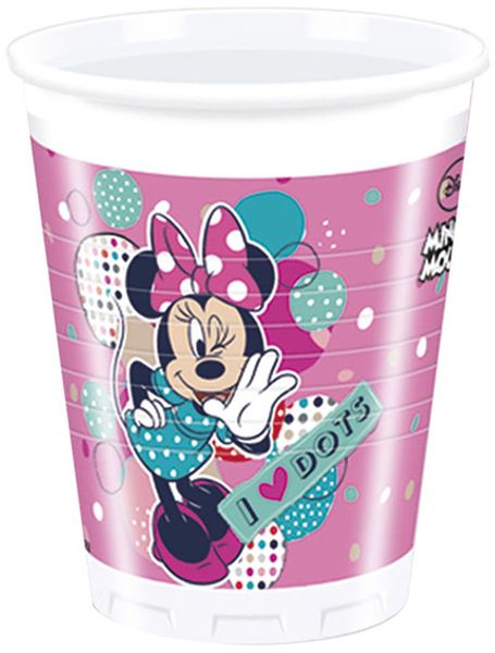 Minnie Dots Plastic Cups 200Ml