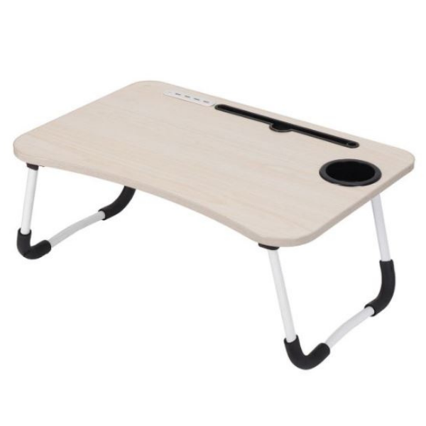 Portable Foldable Laptop Stand Desk / Study Desk With USB Charge Points