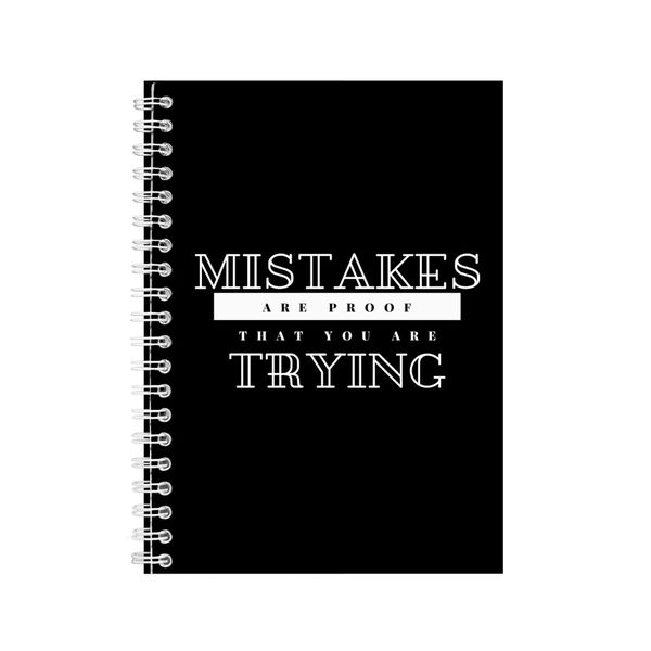 Trying A5 Notebook Spiral Lined Motivational Saying Graphic Notepad Gift160