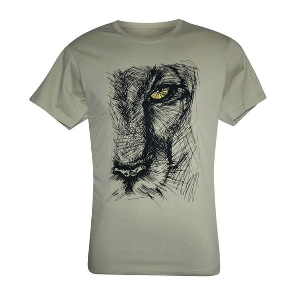Kool Africa - Lion Half Face - Beidge/Brown T-Shirt
