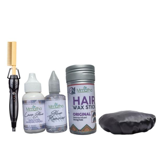 Hot Comb ,Satin Bonnet,Lace Glue,Glue Remover&amp; Wax Stick