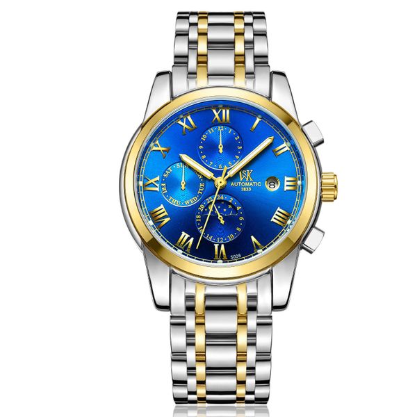 Swiss [Wesker] style fully automatic business men's mechanical watch