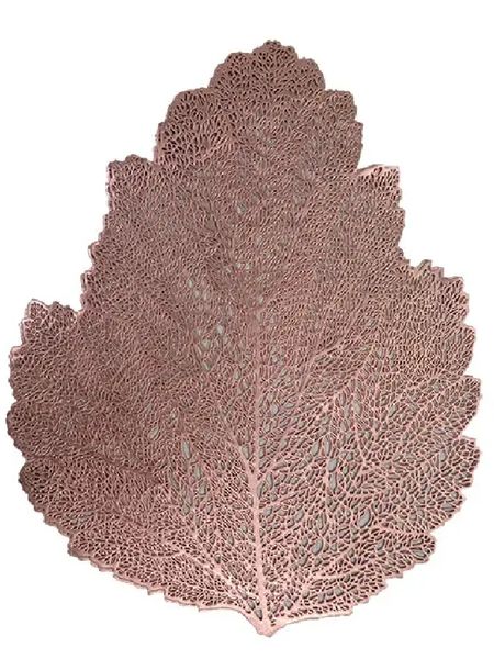 Leaf Table Placement Mat Rose Gold x 6