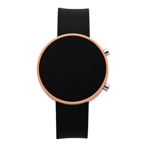 Minimalistic Electronic Wrist Watch With Digital LED Display - Black