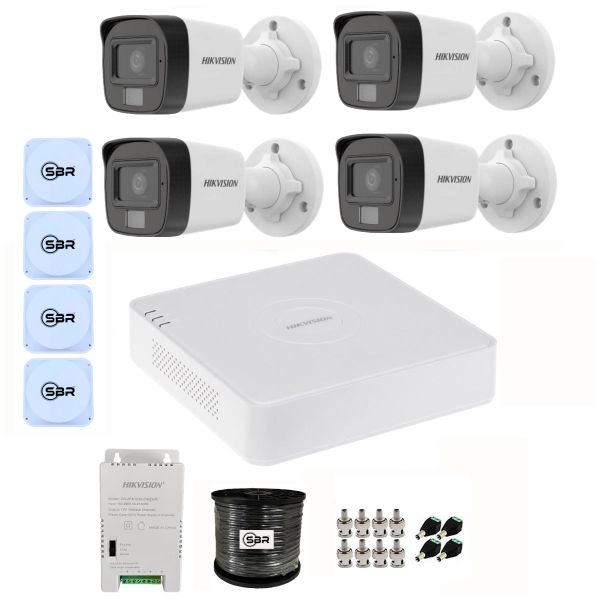 Hikvision 4CH Smart Hybrid Light Kit - New SBR Bundle
