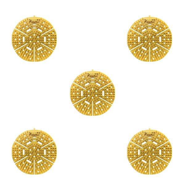 5 x Yellow Lemon Scented Enzyme Urinal Mats - Fresh Citrus Odour Control
