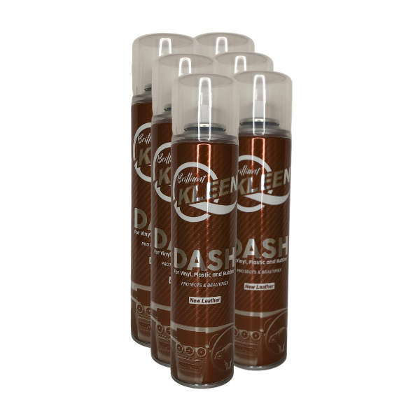 Brilliant Kleen Dash - For Vinyl, Plastic and Rubber - New Leather - 6 Pack