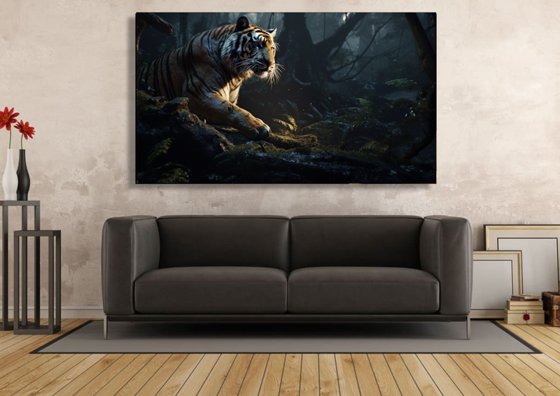 Canvas Wall Art - Tigers Night Watch - IM0273