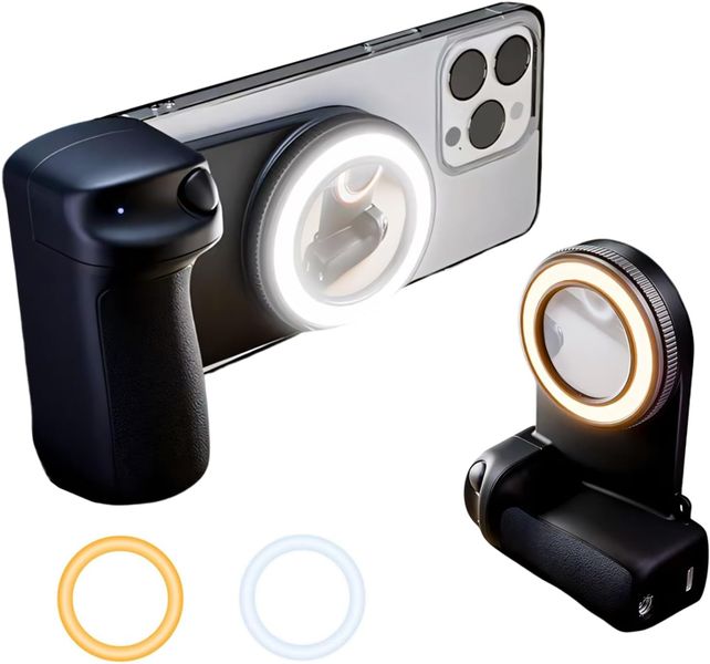 Magnetic Selfie Ring Light, Rechargeable LED Fill Light with a Mirror