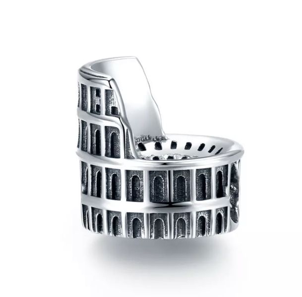 Lucid 925 Silver Charm - Colosseum Pendant - For Charm Bracelet/Necklace