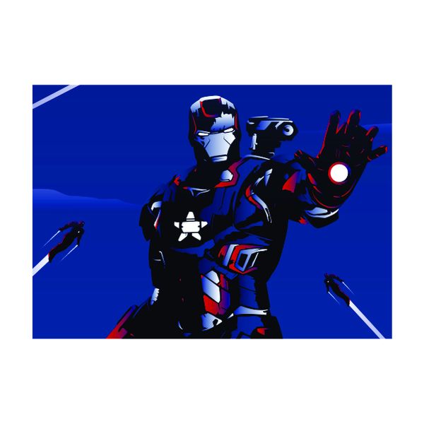 Iron Patriot Blue - A1 Poster