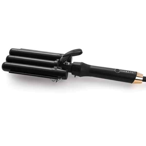 Sokany 3-Barrel Ceramic Hair Curler - Easy Waves, Fast Heat Styling
