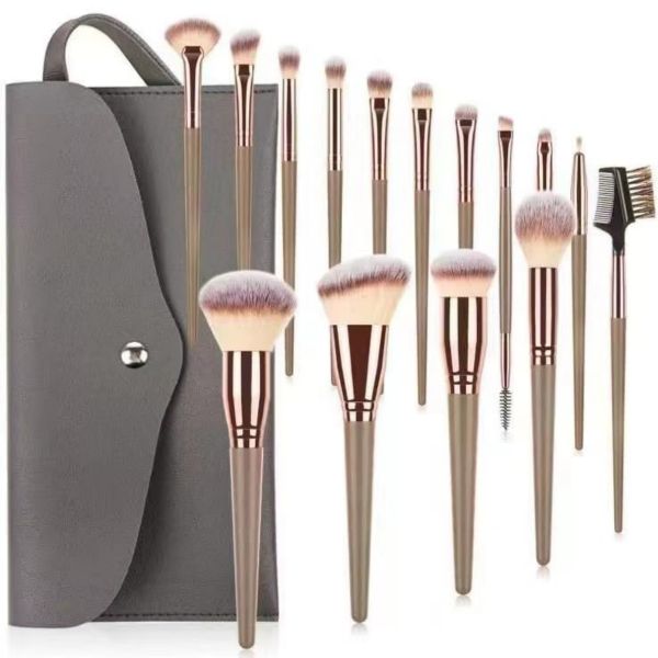 15Pcs Makeup Brush Set, Premium Cosmetic Brushes Tool with Storage Bag