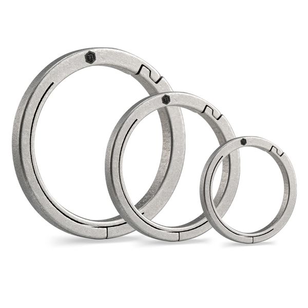 KA26 Titanium Alloy Side Pushing EDC Keyring Set (1L+1M+1S)
