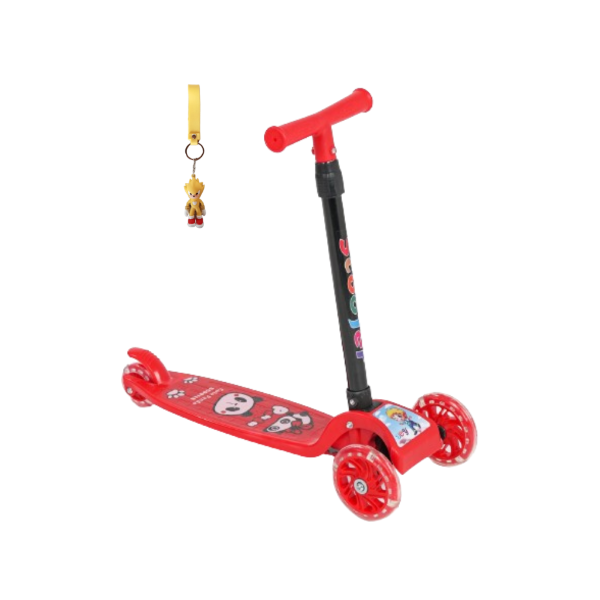 3 wheels Red Light Weight Children Scooter