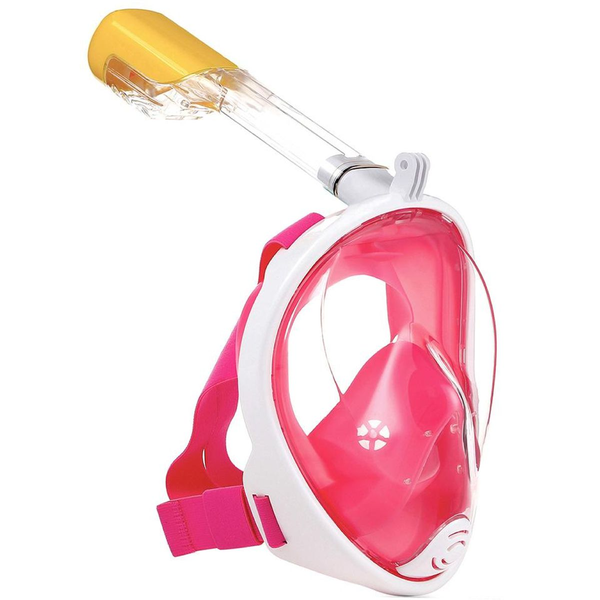 Snorkel Mask Swimming Mask Full Face - Pink- XL