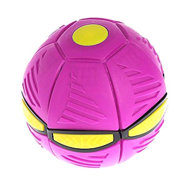 Flat Ball Frisbee Disc Throwing Ball with LED Lights - Pink