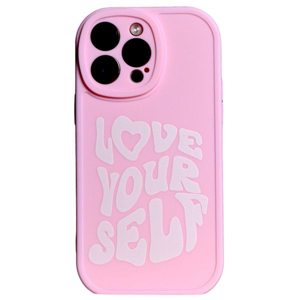 Pink - Phone Case with Love Yourself for iPhone 14 Pro Max