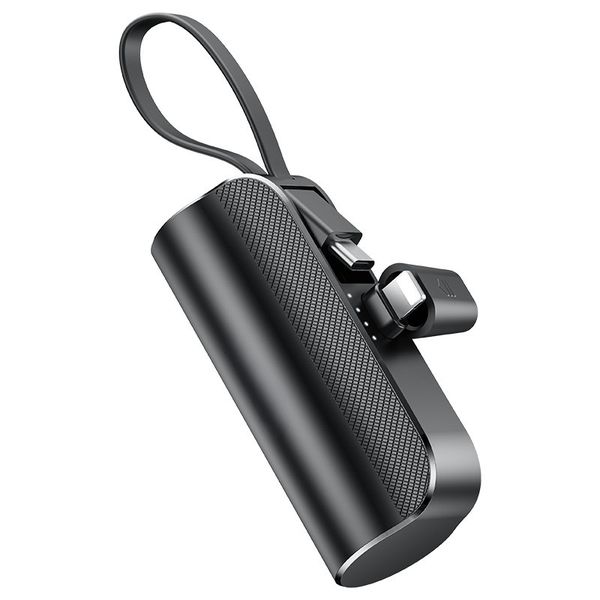 Super Mini 5000mAh Power Bank &amp; Phone Holder / Built-in IP Plug Portable PB