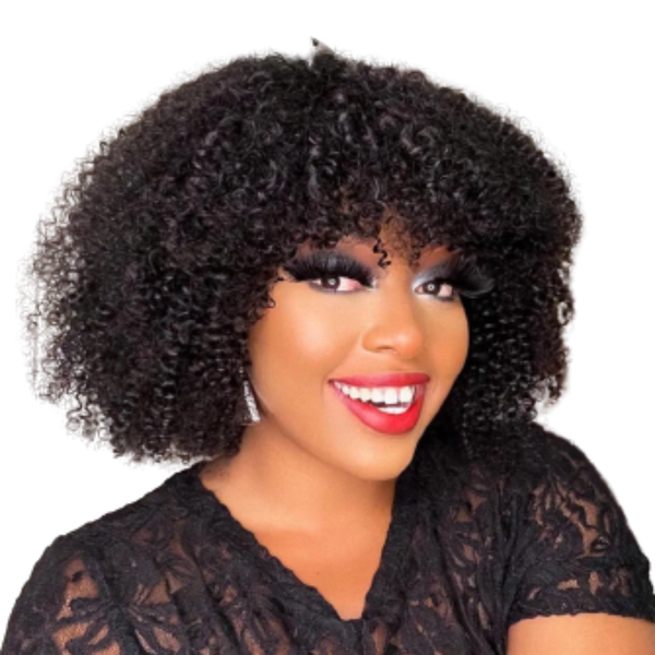 Brazilian Curly Fringe Wig, Afro Kinky Curly Wig "10".