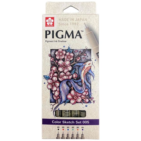 Sakura Pigma Colour Pens 005 Sketch Set of 6
