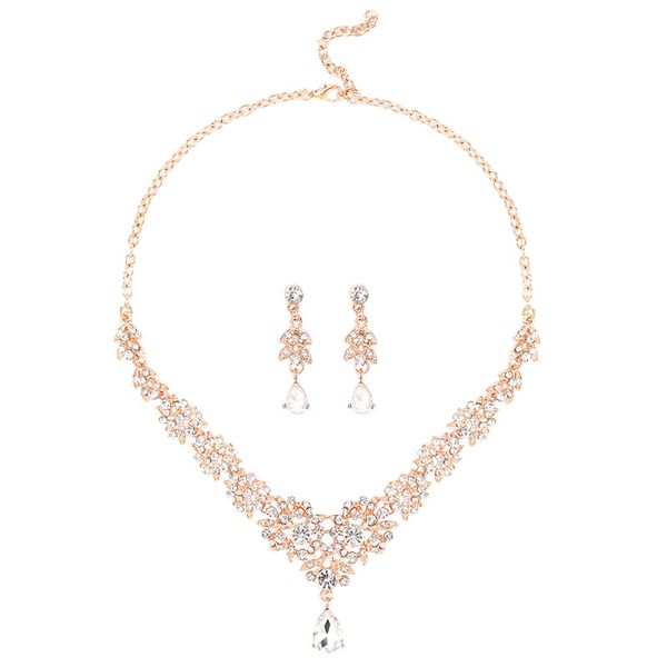 Elegant Drop Shaped Jewelry Set - Daily Wear - Golden