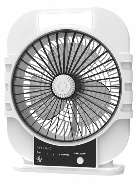 Goldair rechargeable Floor Fan. Model number GBF-809.
