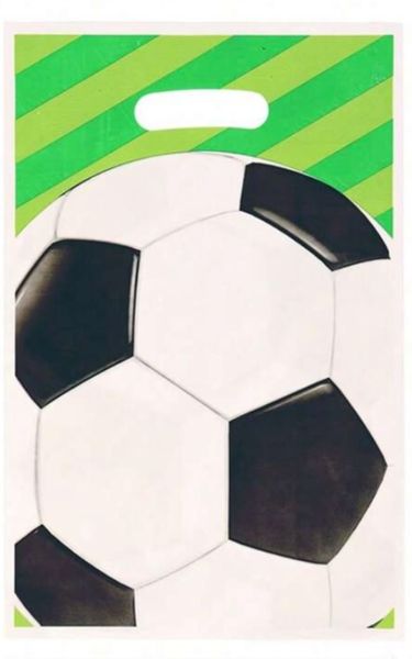 Soccer Themed Plastic Candy Bag / Party Packet - 20 Piece