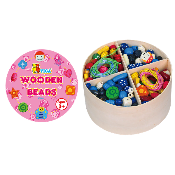 VIGA Wooden Beads Box