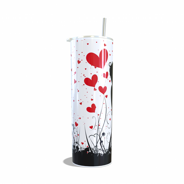 Hearts of love 0.6 L Skinny Travel Tumbler