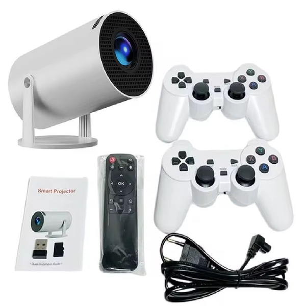 Gaming &amp; Android Smart TV Projector 4k-With 2 Wireless Game Controllers-GC