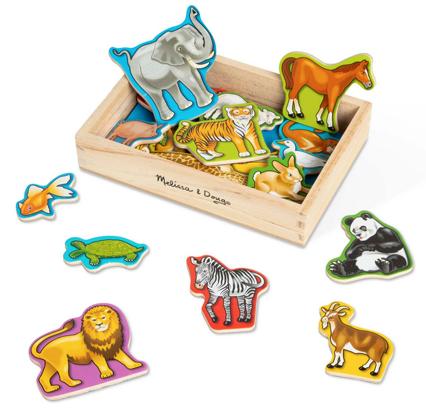 Melissa &amp; Doug Wooden Animal Magnets (20 Pieces)