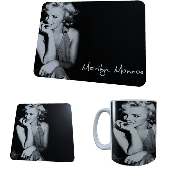 Marilyn Monroe - Classic - Coffee Mug, Coaster and Mouse Pad Combo