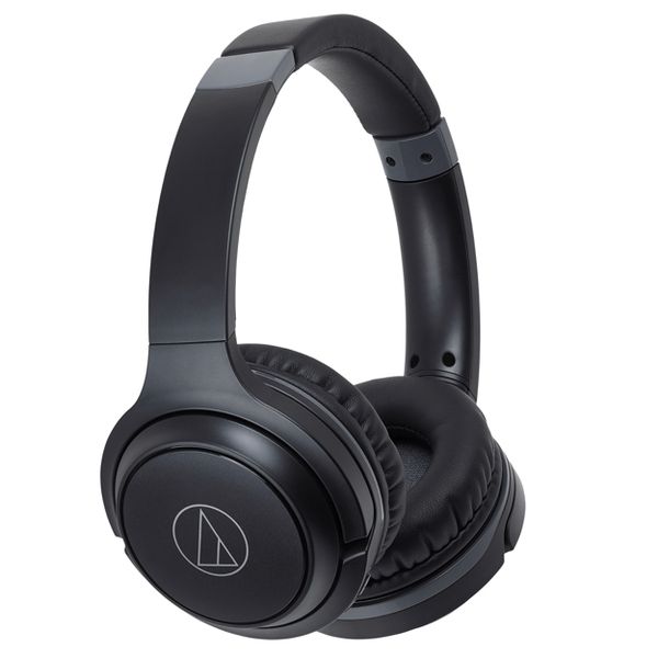 Audio-Technica Wireless On-Ear Headphones With Built-in Mic Black