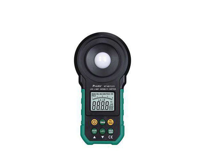 PRK MT-4617LED Light Meter: Auto/Manual Range, 20-200K Lux, 20-20K FC