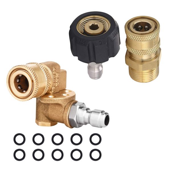 Pressure Washer Adapter Set M22 To 1/4 Inch Quick Connect Kit
