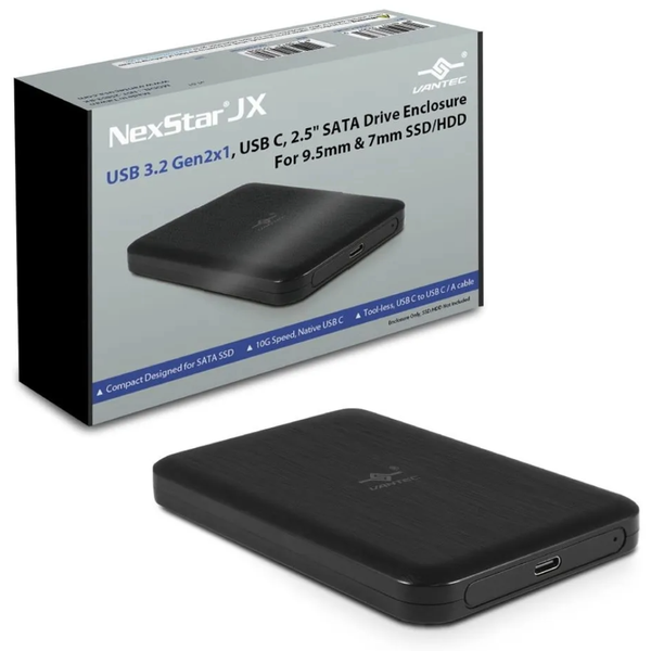 Vantec NST-258S3 External Hard Drive Case - 2.5" SSD Hard Drive Enclosure