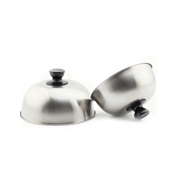 2 Pieces 8.86-Inch Stainless Steel Burger Lid And Cheese Lid