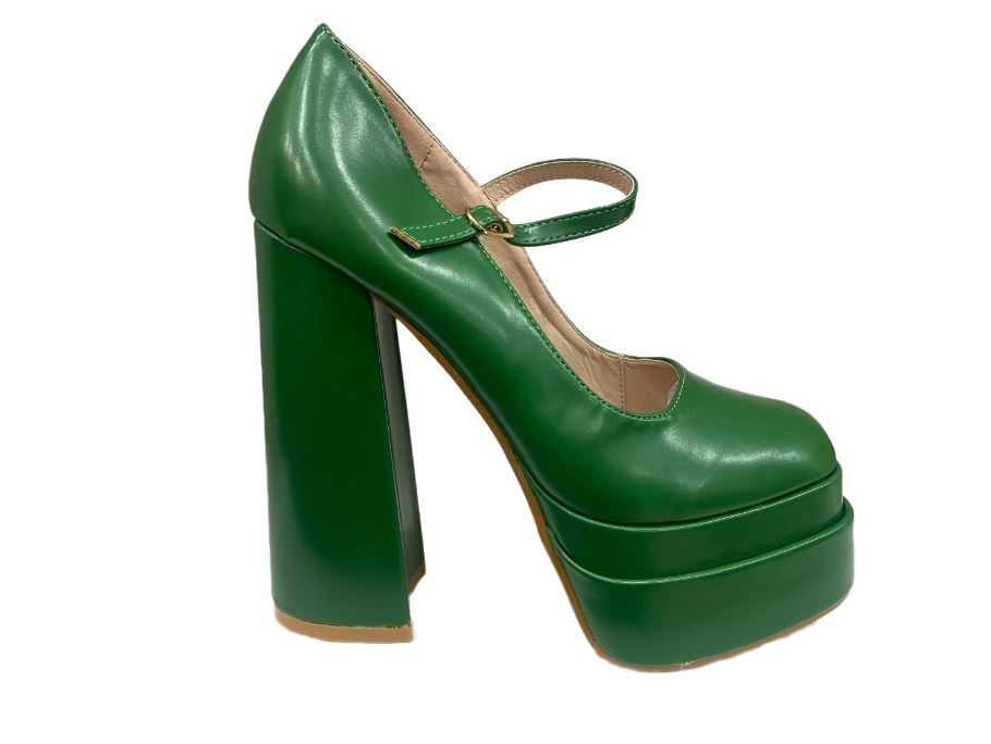 Footwork Bandolini Women Green Pu Platform Iconic Bratz Doll Heels