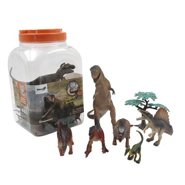 Planet Greenbean Dinosaur Playset Bucket: 40 Pieces