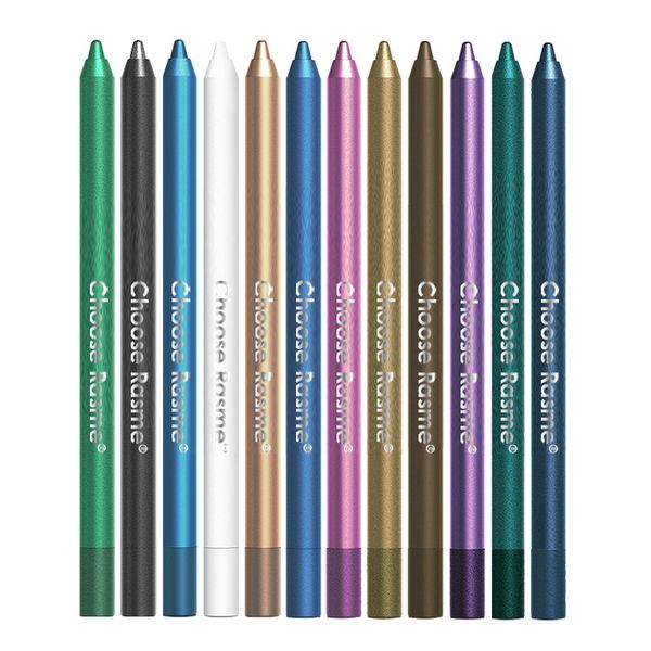 12 Pcs Set Of Waterproof Eyeliner Pens With Shimmering Effects